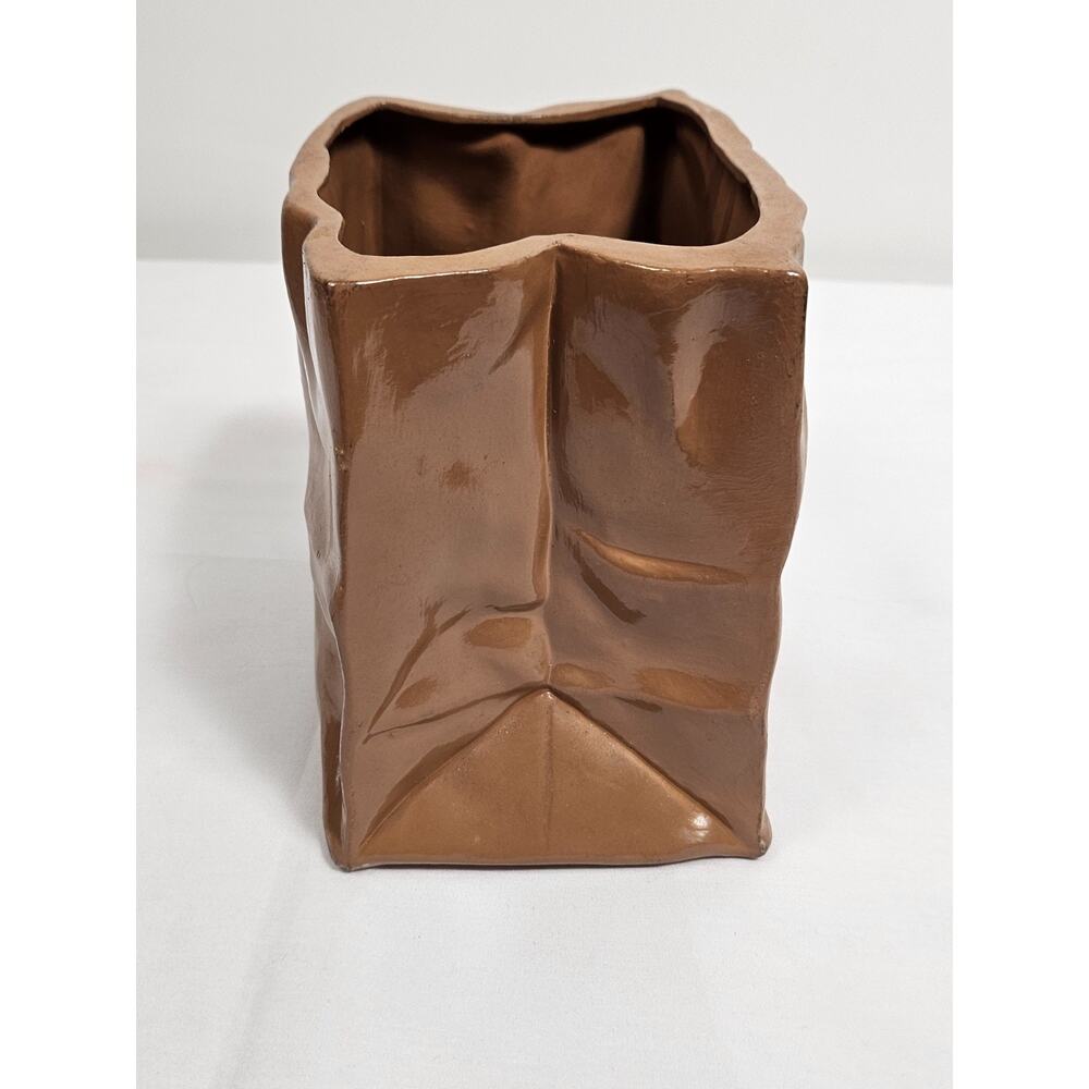 Vintage 1987 Nowell’s Ceramic Paper Bag Design Pot With Large Ducks - Picture 5 of 10